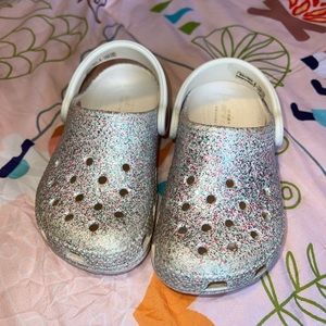 Toddler girl glitter crocs size 7